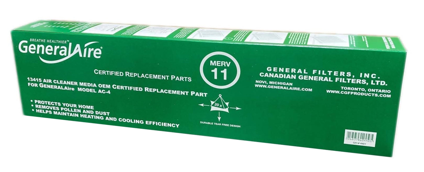 GeneralAire 13415 MERV 11 Replacement Filter