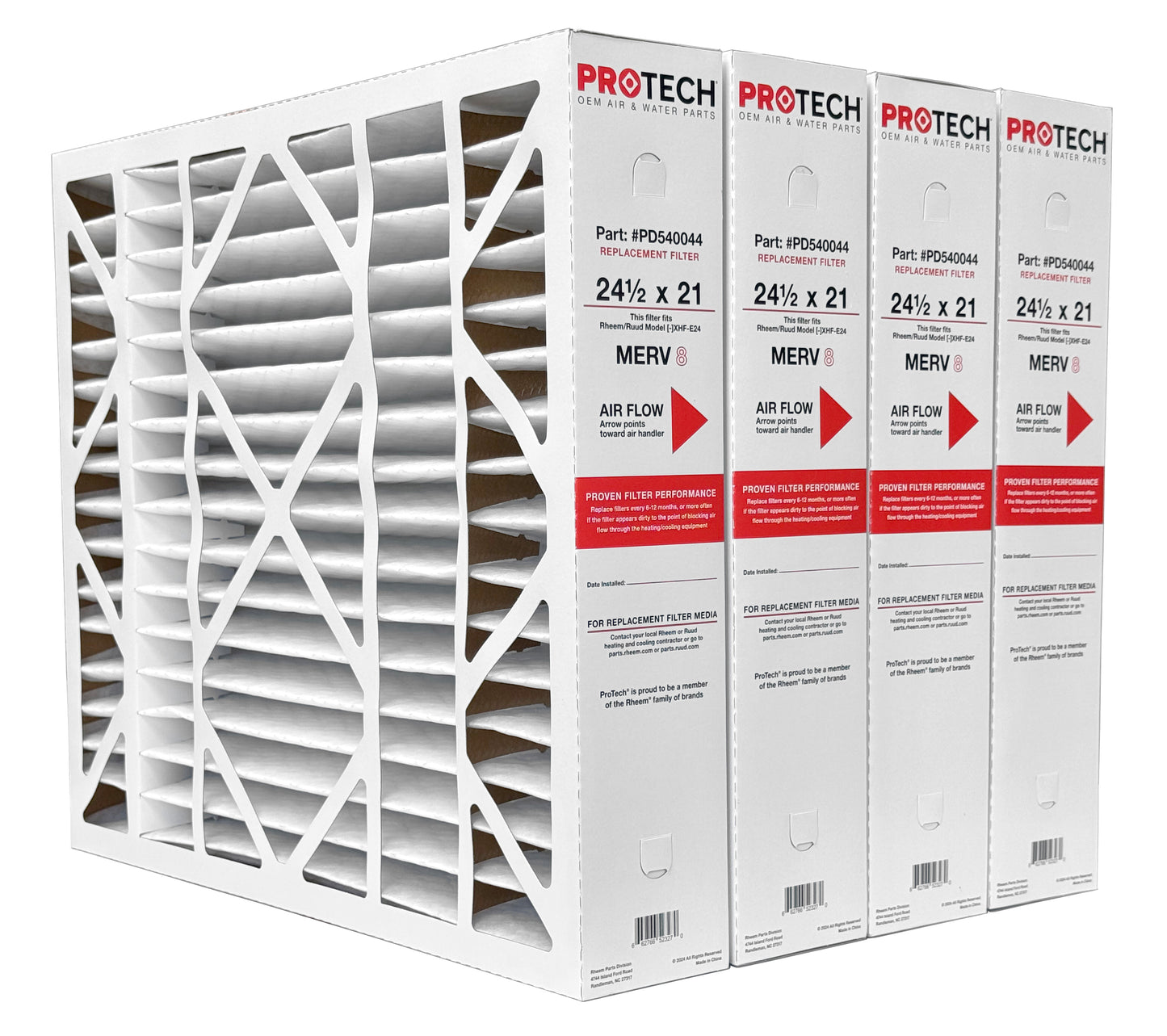 Rheem PD540044 - 21" x 24.5" x 5" Exact-Fit Filter for Air Cleaner AXHF-E24AM, MERV 8