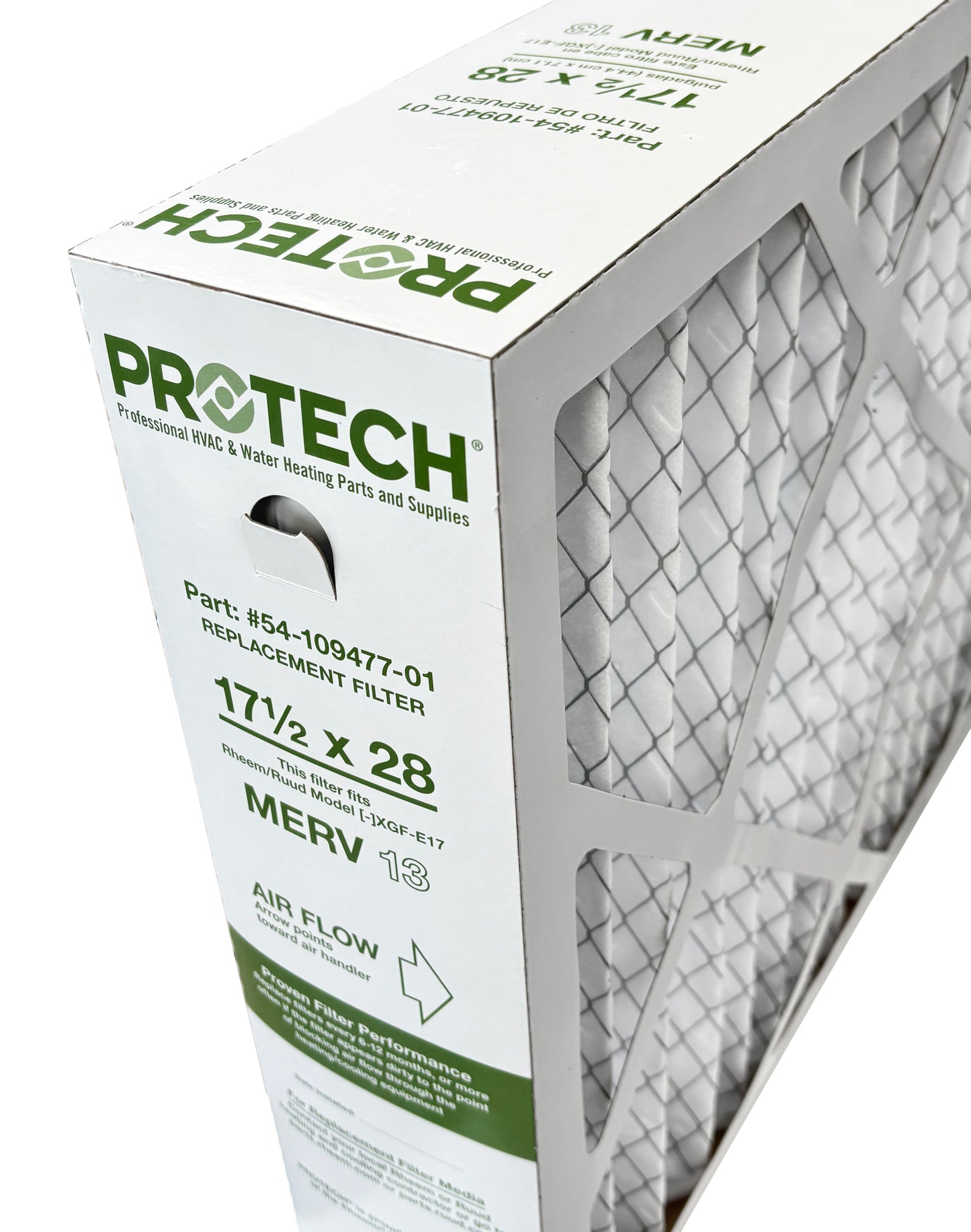 Rheem 54-109477-01 - 17.5" x 28" x 5" Exact-Fit Filter for Air Cleaner XGF-E17M13, MERV 13