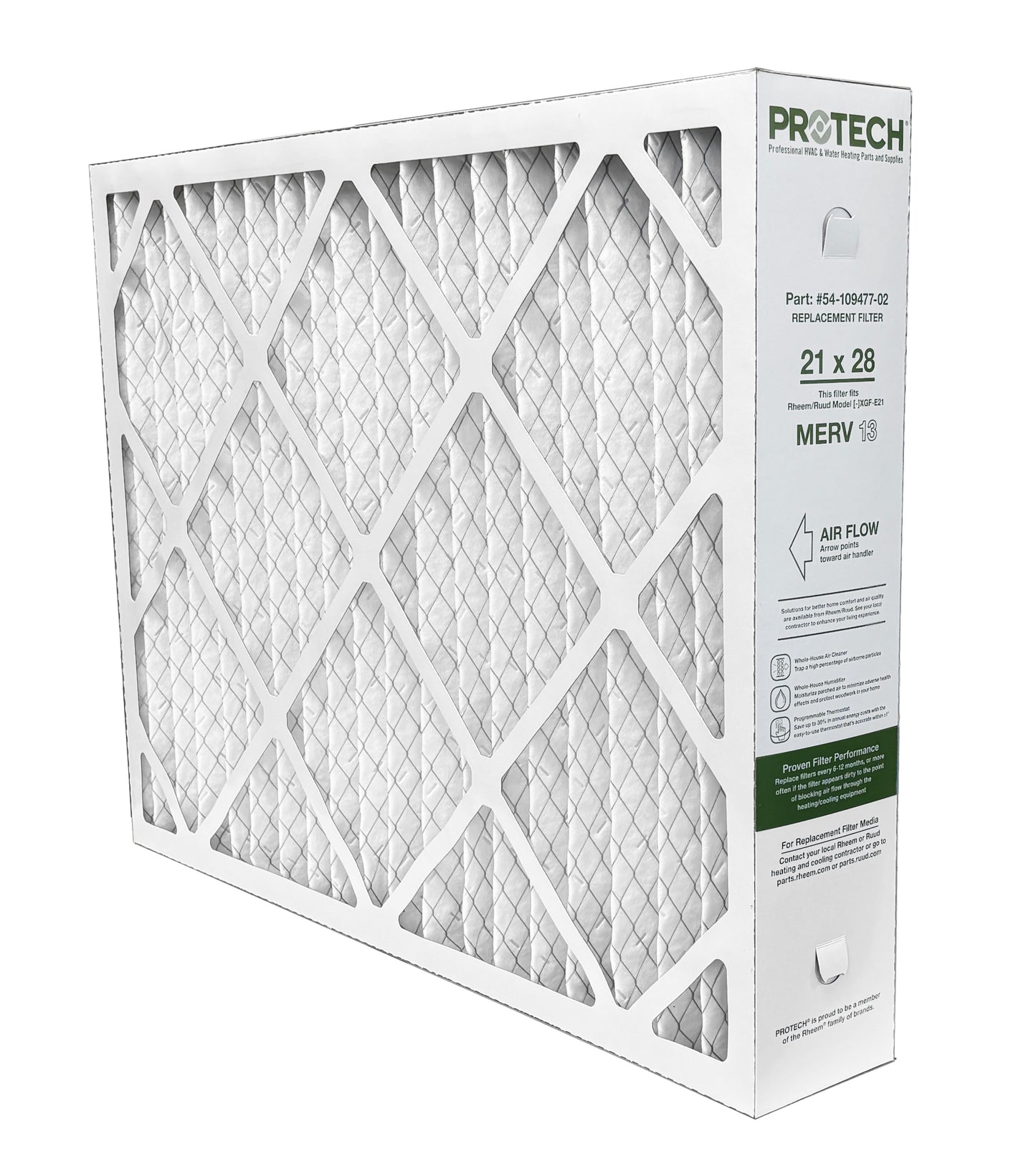 Rheem 54-109477-02 - 21" x 28" x 5" Exact-Fit Filter for Air Cleaner XGF-E21M13, MERV 13