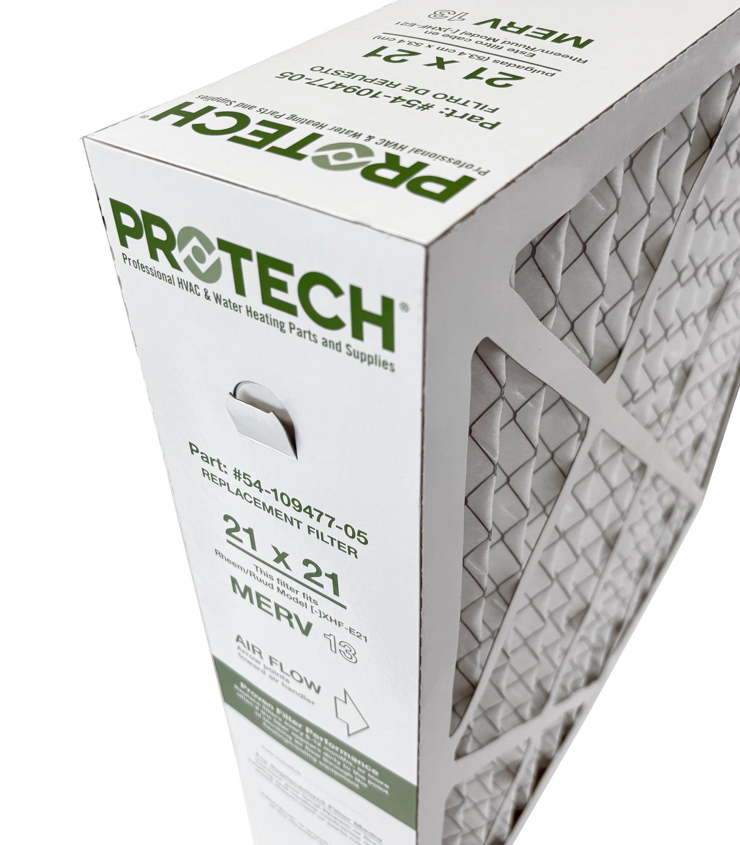 Rheem 54-109477-05 - 21" x 21" x 5" Exact-Fit Filter for Air Cleaner XHF-E21M13, MERV 13