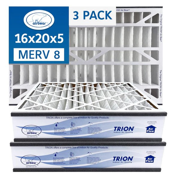 Trion Air Bear TRION 255649-104 - 16" x 20" x 5" Pleated Air Filter, MERV 8