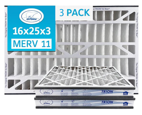 Trion Air Bear TRION 259112-101 -16" x 25" x 3" Pleated Air Filter, MERV 11