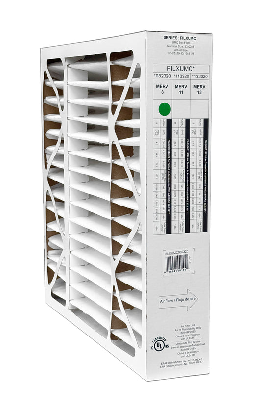 Carrier & Bryant FILXUMC082320 - 20" x 23" x 4" Pleated Air Filter, MERV 8 replaces old part # FILXXFNC0024