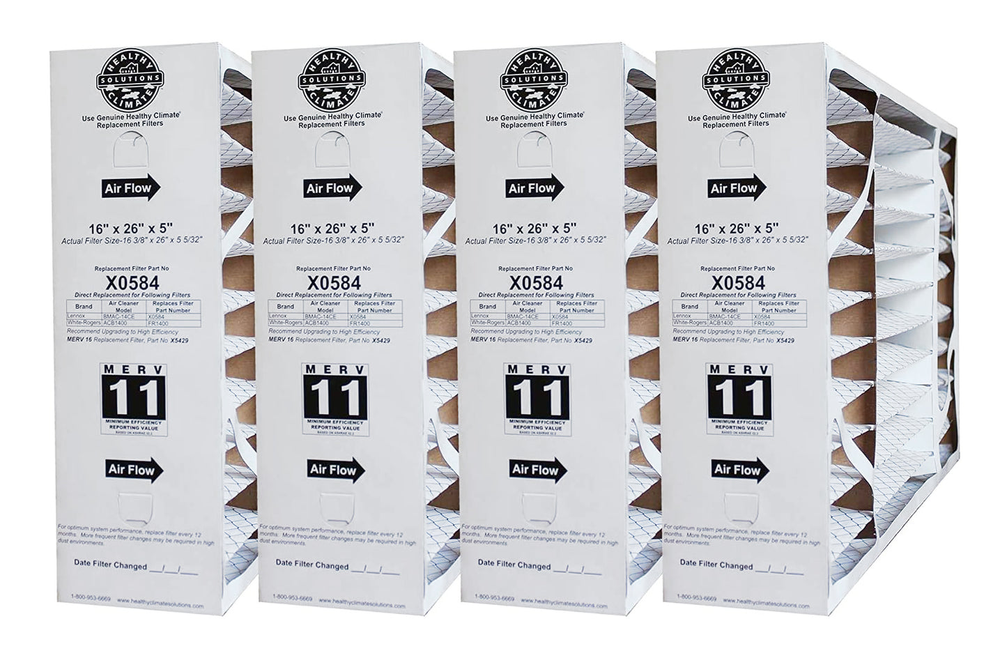 Lennox X0584 - MERV 11 Replacement Filter (16 x 26 x 5")