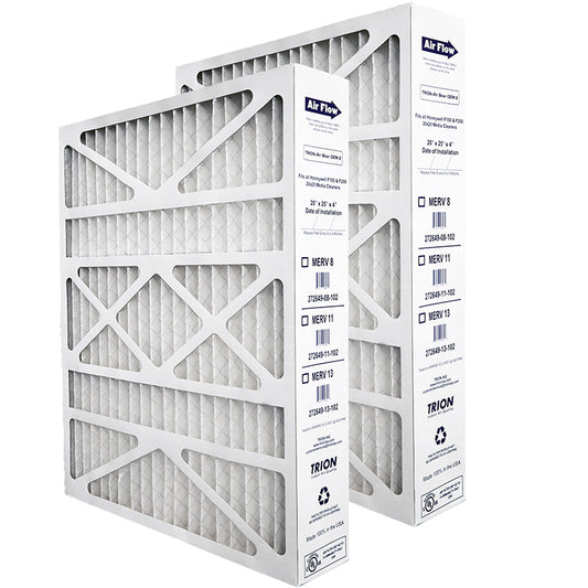 TRION 272649-11-202 OEM-2 Air Filter 20x25x4 (2-Pack, MERV 11) Replacement Filter for Honeywell FC100A1037 / FC200E1037, Actual Size 19.83” x 24.75” x 4.375”
