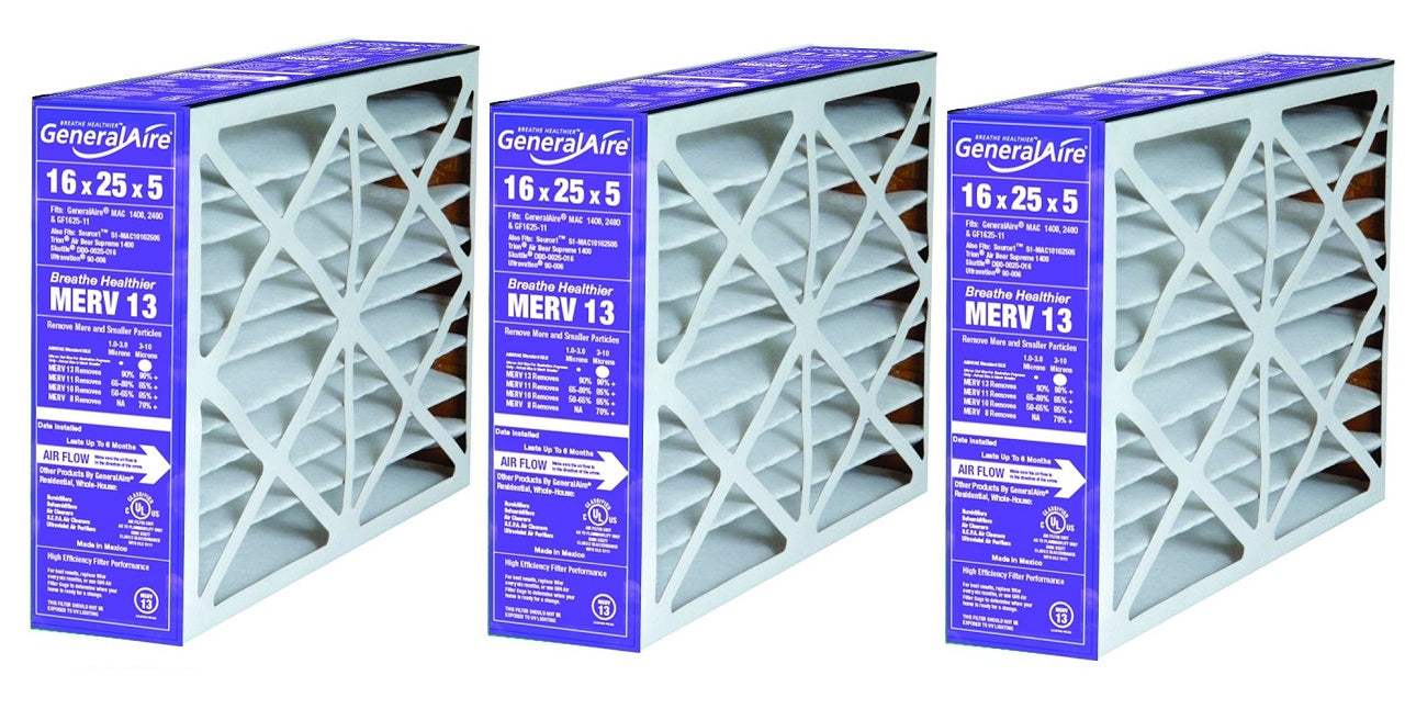 Generalaire 8FM1625 - 16" x 25" x 5" MERV 13 Filter for MAC 1400, 2400