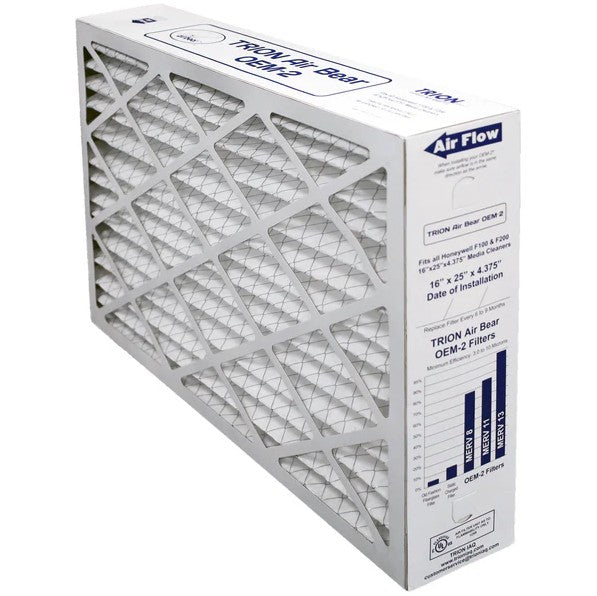TRION 272649-13-205 OEM-2 Air Filter 16x25x4 (2-Pack, MERV 13) Replacement Filter for Honeywell FC100A1029 / FC200E1029, Actual Size 15.8” x 24.75” x 4.375”