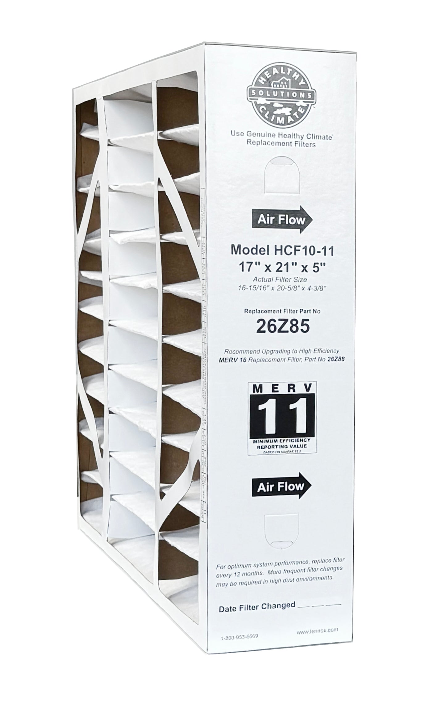 Lennox 26Z85 - 17 x 21 x 5 Healthy Climate HCF10-11 Air Filter, MERV 11