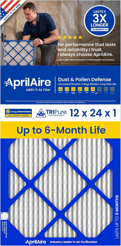 AprilAire A12241 1-Inch Media 12" x 24" x 1" MERV 11