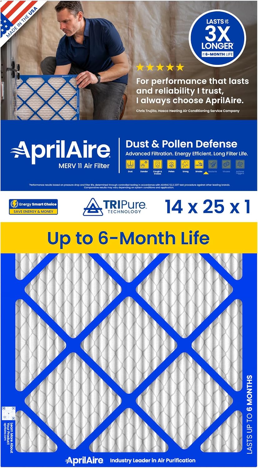AprilAire A14251 1-Inch Media 14" x 25" x 1" MERV 11