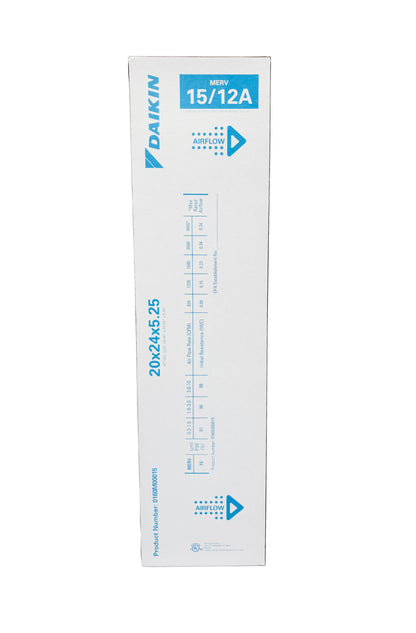 Daikin 0160M00015 - 20" x 24" x 5" Pleated MERV 15 Replacement Filter for DV15-2124-AD