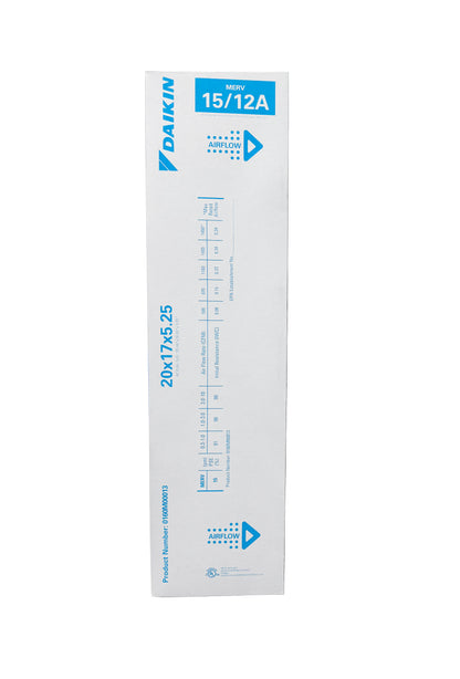 Daikin 0160M00013 - 17" x 20" x 5" Pleated MERV 15 Replacement Filter for DV15-2117-AB