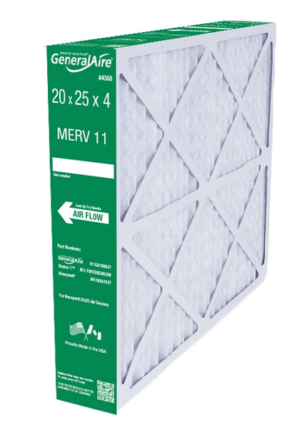 GeneralAire 11-GA100A37 - 20" x 25" x 4" Replacement Filter for Honeywell FC100A1037, MERV 11
