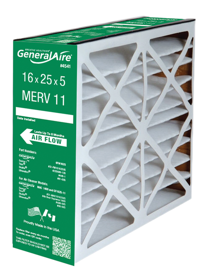 GeneralAire 6FM1625 MERV 11 Replacement Filter (16 x 25 x 5")