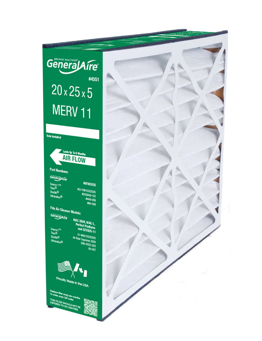 GeneralAire 6FM2025 - 20" x 25" x 5 " Filter Media for MAC 2000 and 3000, MERV 11