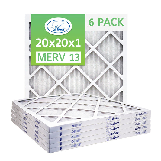 Trion Air Bear T13-20201-6P - 20" x 20" x 1" Pleated Air Filter (6-Pack), MERV 13