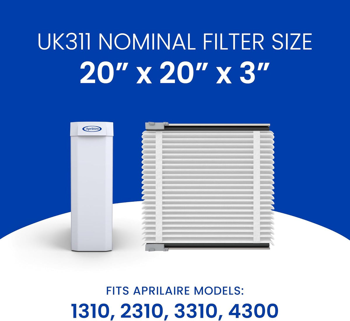 AprilAire UK311 (Replaces 310) MERV 11 TriPure Filter with Upgrade Rails