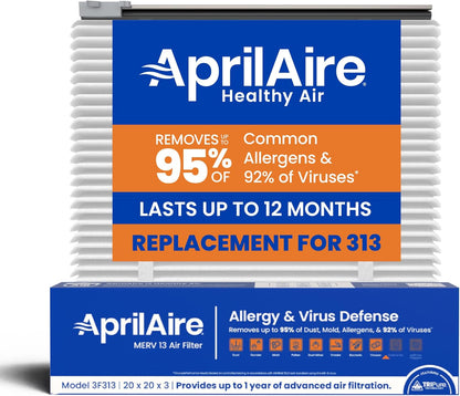 AprilAire UK313 (Replaces 313) MERV 13 TriPure Filter with Upgrade Rails