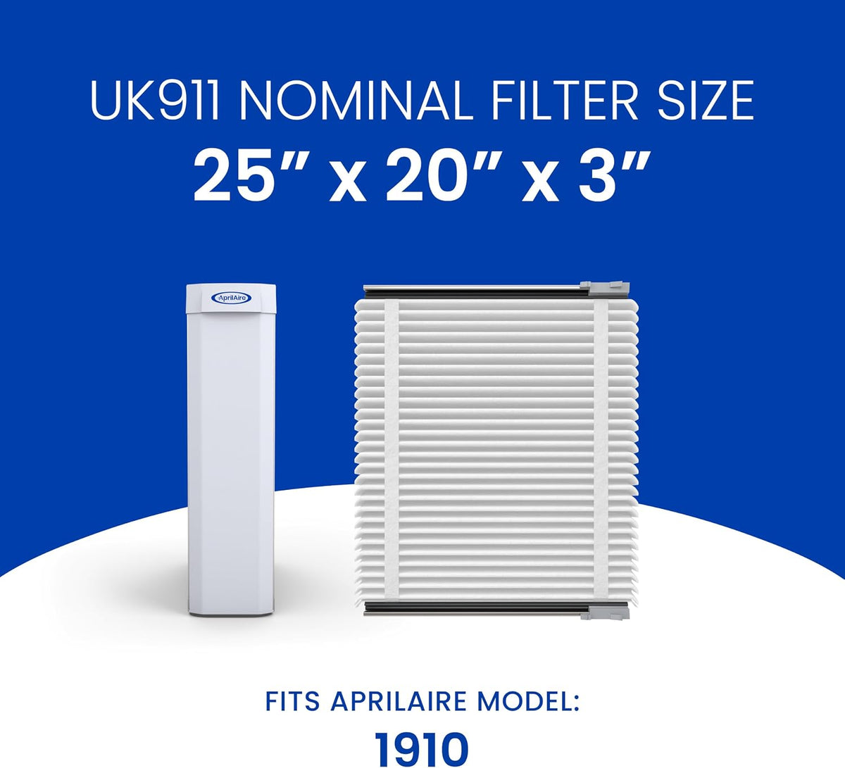 AprilAire UK911 (Replaces 910) MERV 11 TriPure Filter with Upgrade Rails