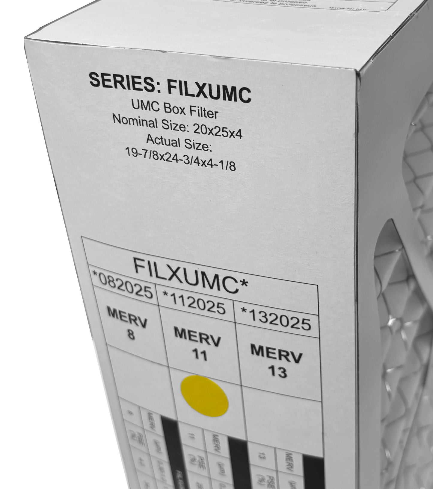 Carrier & Bryant FILXUMC112025 - 20" x 25" x 4" Pleated Air Filter, MERV 11 replaces old part # FILXXCAR0120