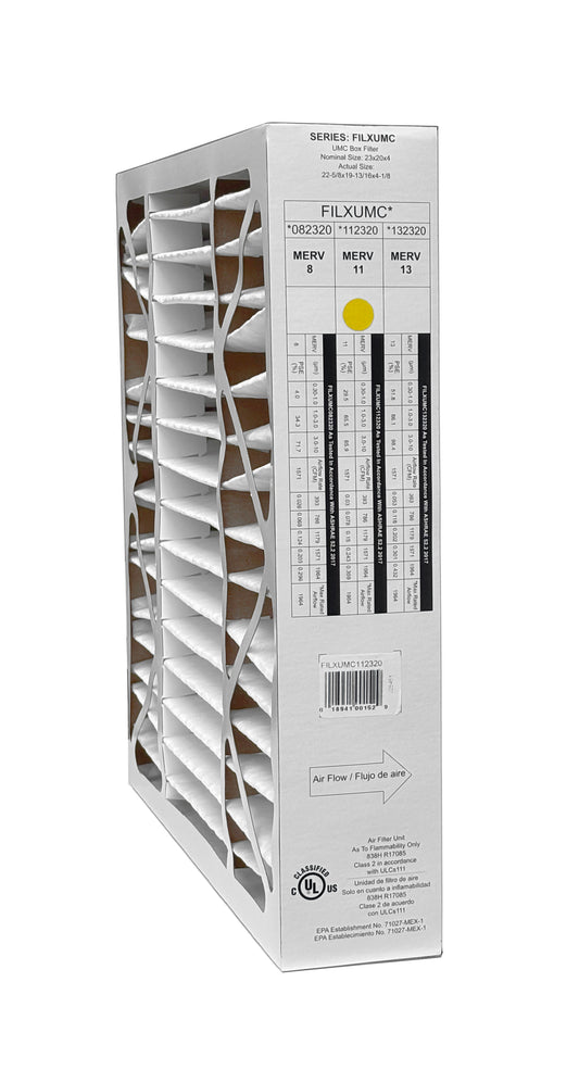 Carrier & Bryant FILXUMC112320 - 20" x 23" x 4" Pleated Air Filter, MERV 11 replaces old part # FILXXFNC0124