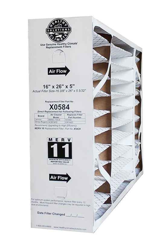 Lennox X0584 - MERV 11 Replacement Filter (16 x 26 x 5")