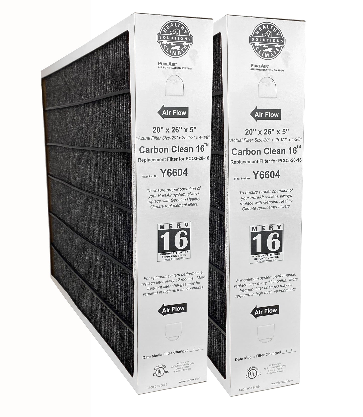 Lennox Y6604  MERV 16 Replacement Filter (20 x 26 x 5")