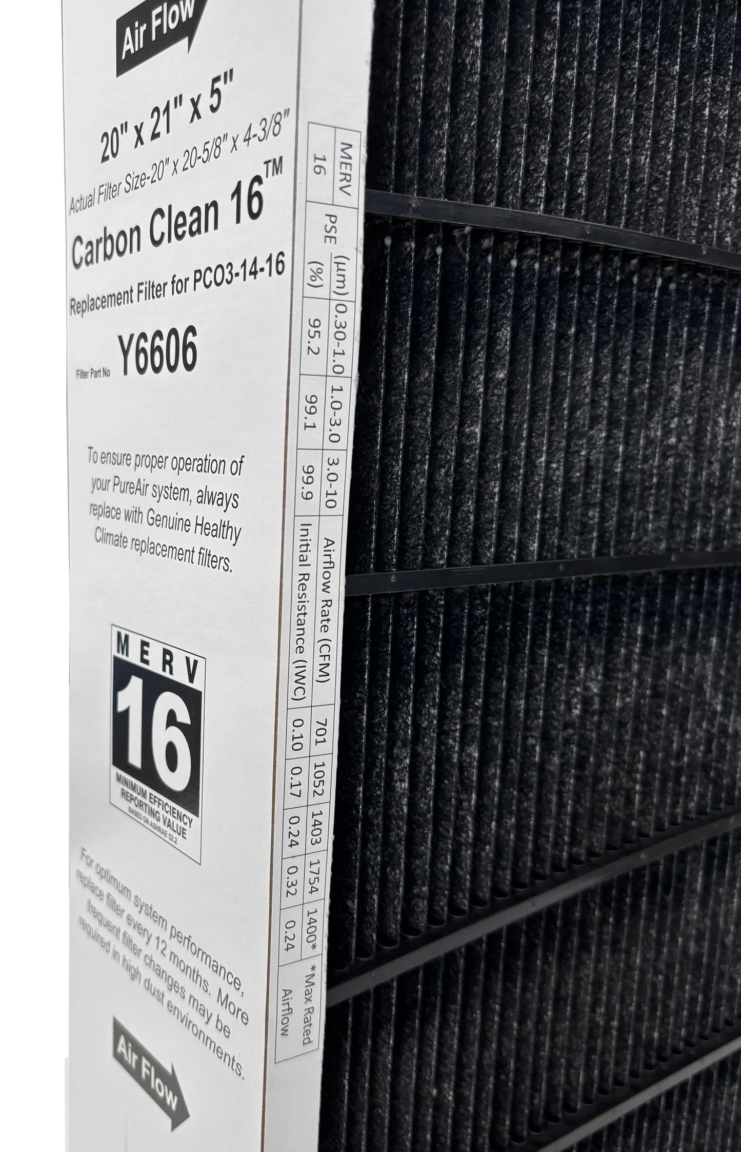 Lennox Y6606 MERV 16 Replacement Filter (20 x 21 x 5")
