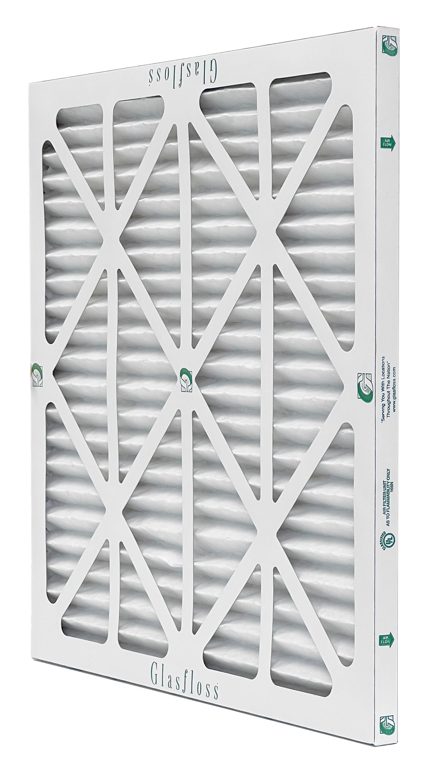 Glasfloss M1120204 - 20" x 20" x 4" Z-Line Pleated Air Filter, MERV 11