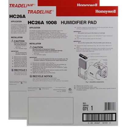 Honeywell Hc26a1008 Humidifier Water Panel
