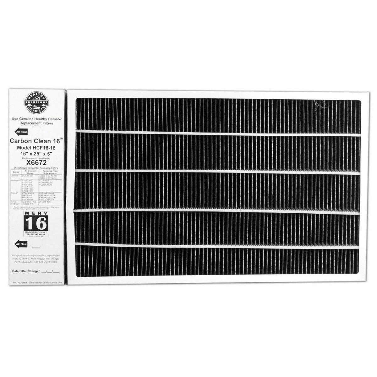 Lennox X6672  MERV 16 Replacement Filter (16 x 25 x 5")