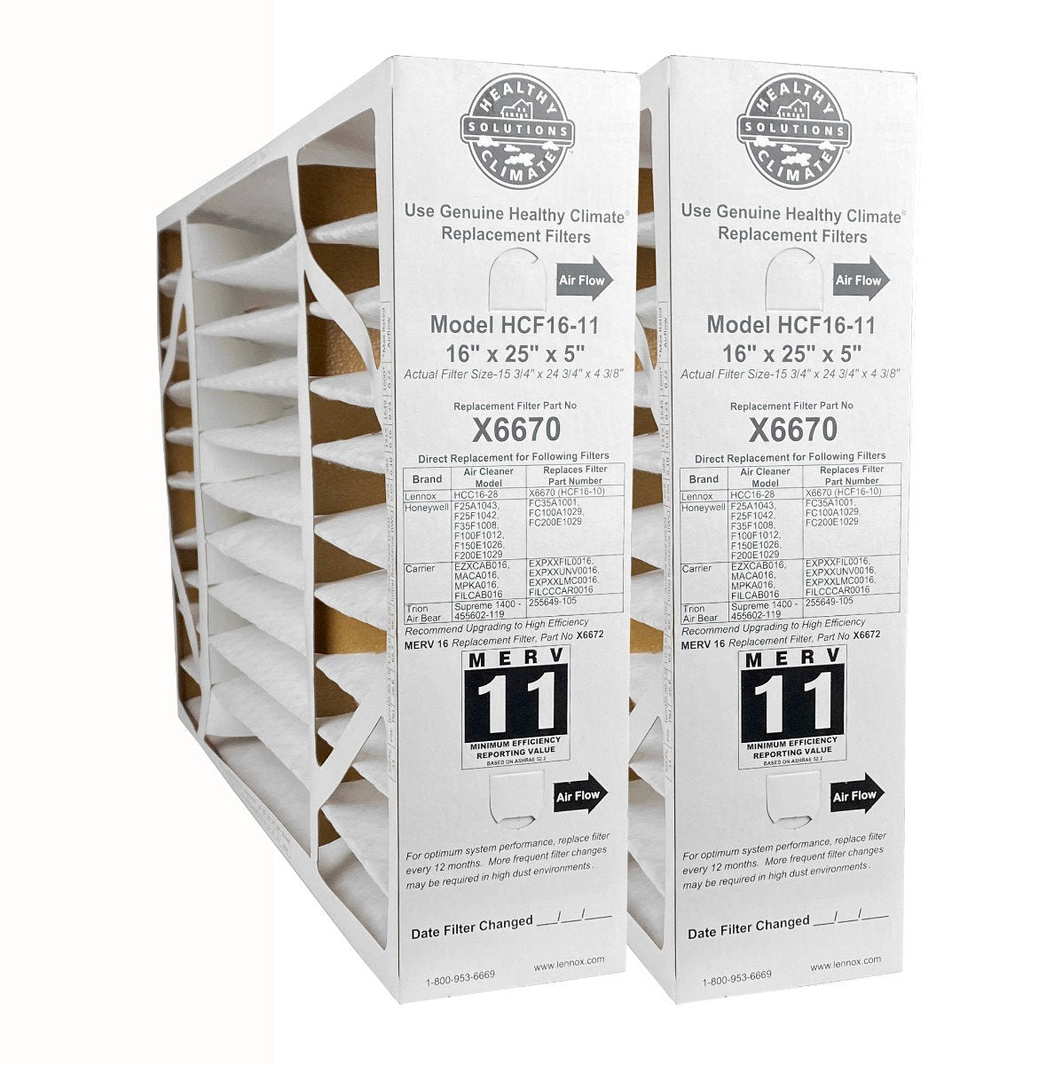 Lennox X6670 MERV 11 Replacement Filter (16 x 25 x 5