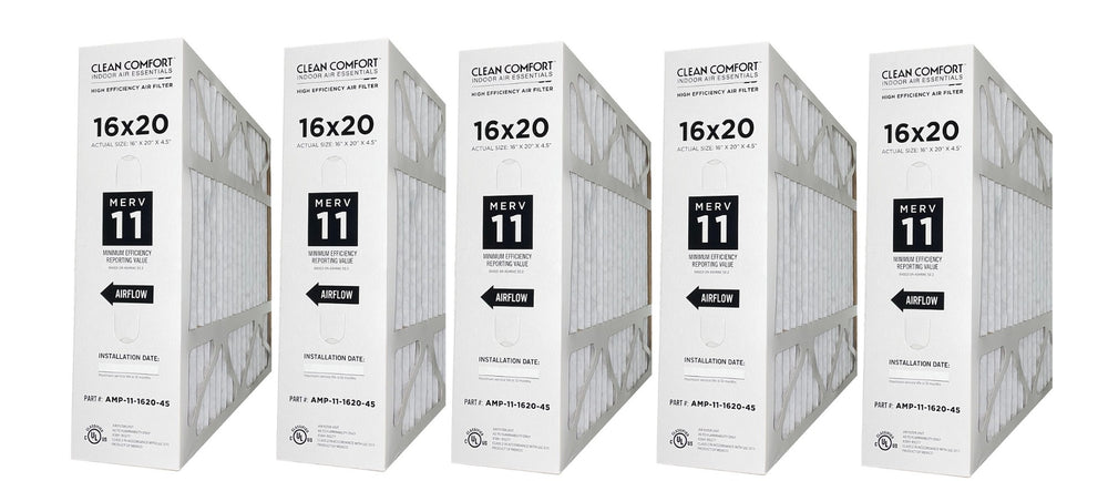 Goodman AMP-11-1620-45 (5-Pack) - 16" x 20" x 4.5" Clean Comfort Media Air Filter, MERV 11