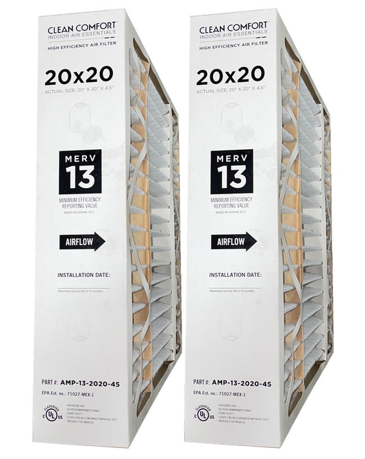 Goodman AMP-13-2020-45 (2-Pack) - 20" x 20" x 5" Clean Comfort Air Filter, MERV 13
