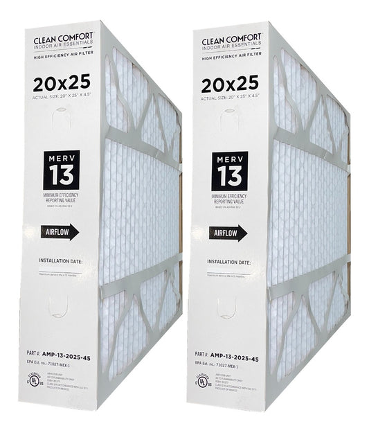 Goodman AMP-13-2025-45 (2-Pack) - 20" x 25" x 4.5" Clean Comfort Air Filter, MERV 13