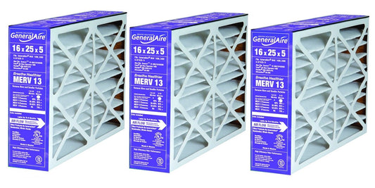 GeneralAire 8FM1625 (3-Pack) - 16" x 25" x 5" MERV 13 Filter for MAC 1400, 2400