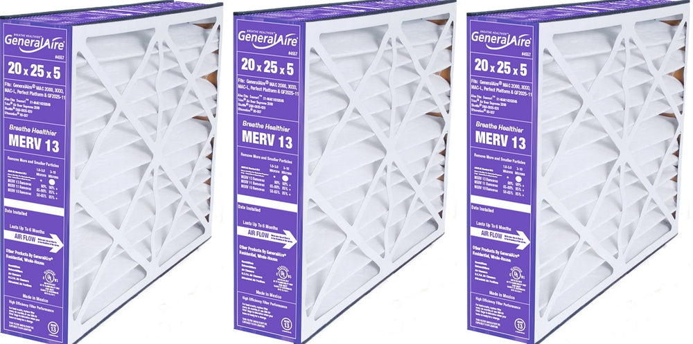 GeneralAire 8FM2025 (3-Pack) - 20" x 25" x 5" MERV 13 Cartridge Filter for MAC 2000, 3000, MAC-L and Perfect Platform Models