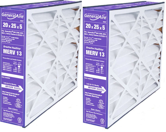 GeneralAire 8FM2025 (2-Pack) - 20" x 25" x 5" MERV 13 Cartridge Filter for MAC 2000, 3000, MAC-L and Perfect Platform Models